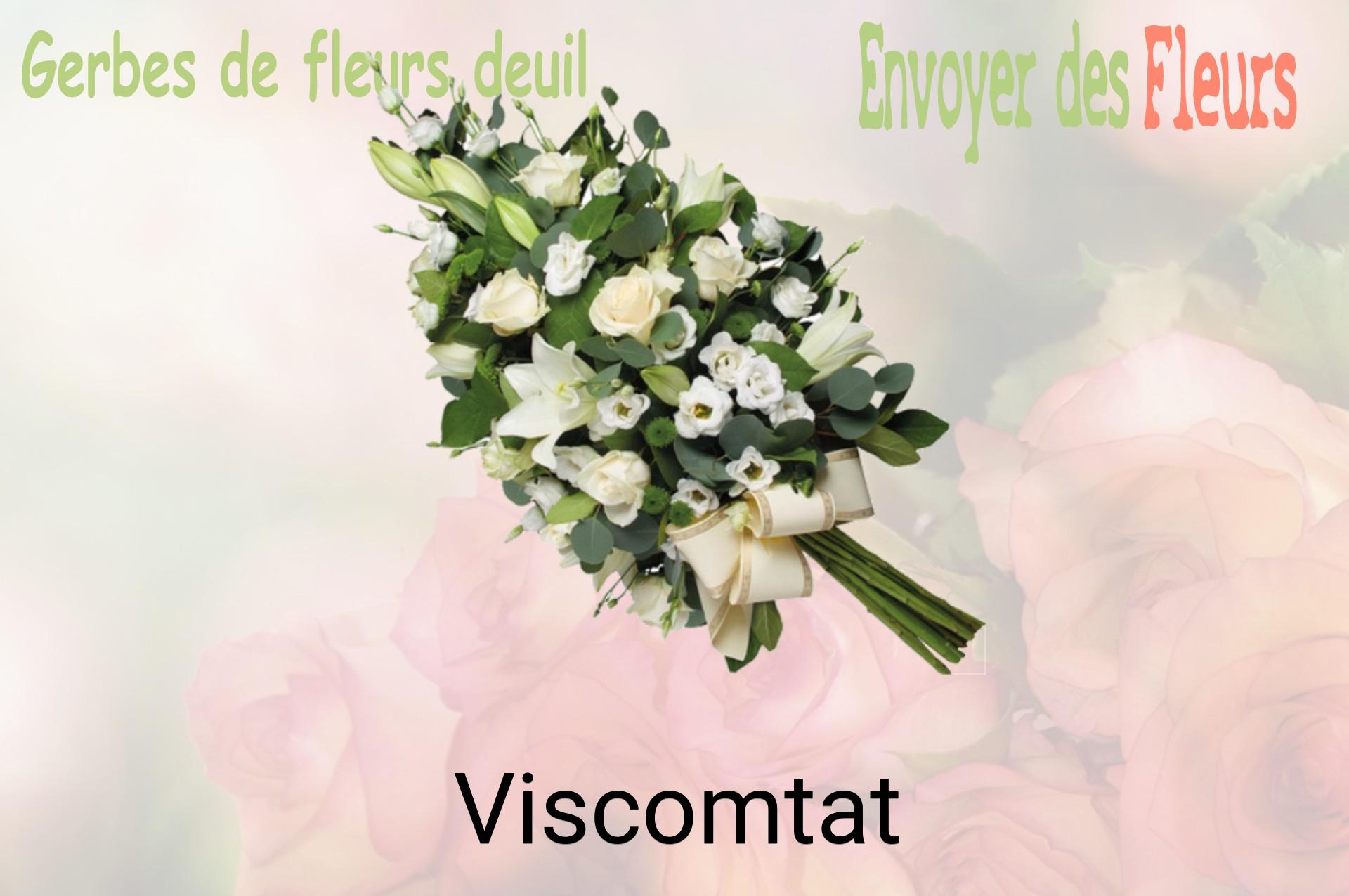 Gerbe de fleurs de deuil livrée à Viscomtat